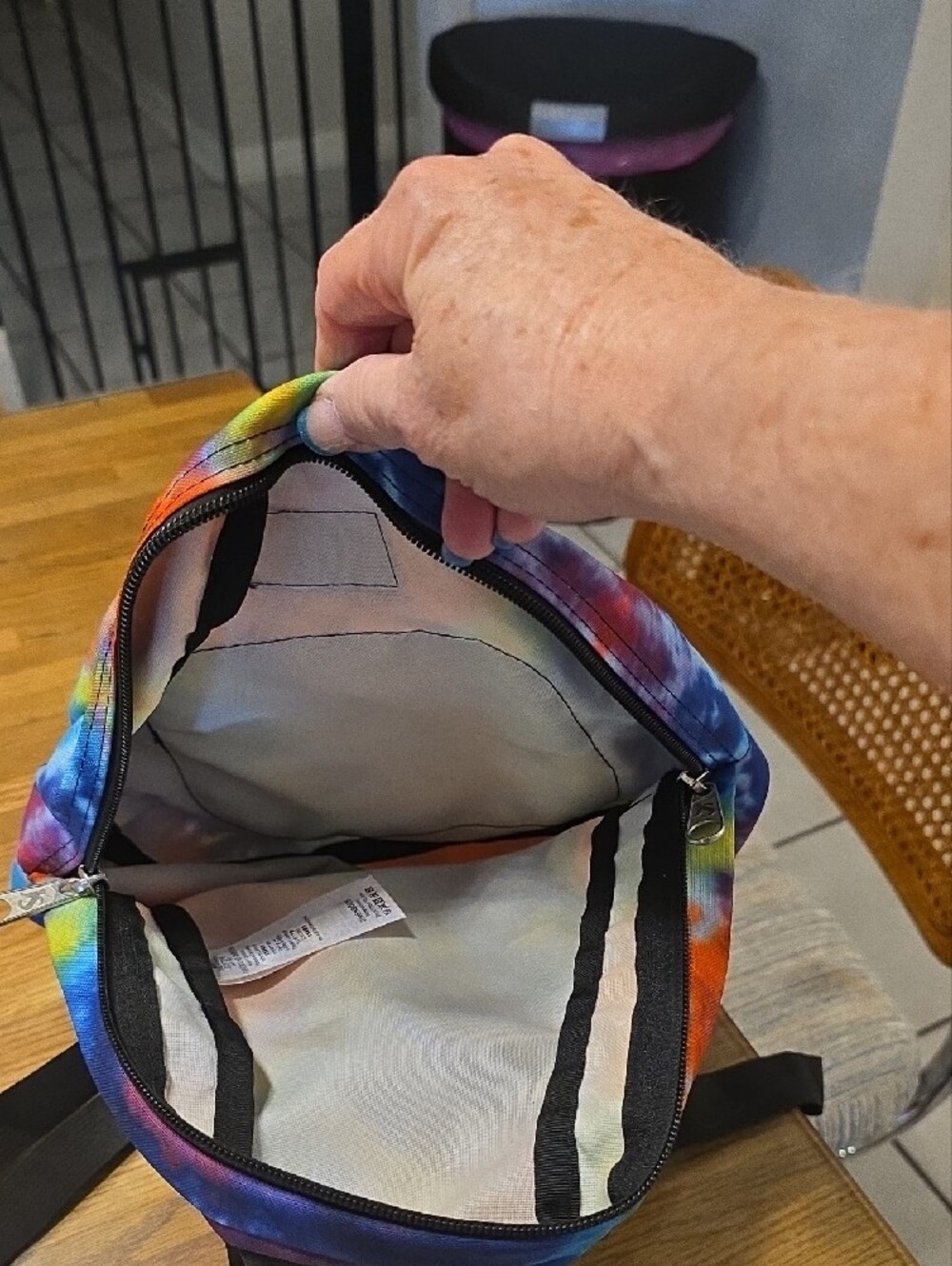Jansport Tie-Dye Mini Backpack - Blue, Orange, Green, Purple - Picture 4 of 6
